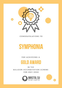Symphonia Gold Balloon Accreditation 2022